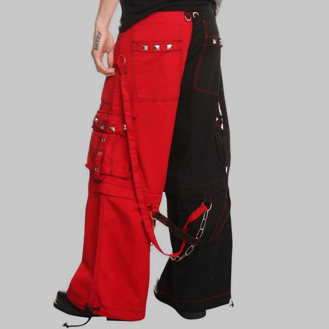 Bondage Trouser Punk Rock Transformer Purple Baggy Pant & Short