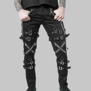 NEW DEAD THREADS BUCKLE BONDAGE TROUSERS