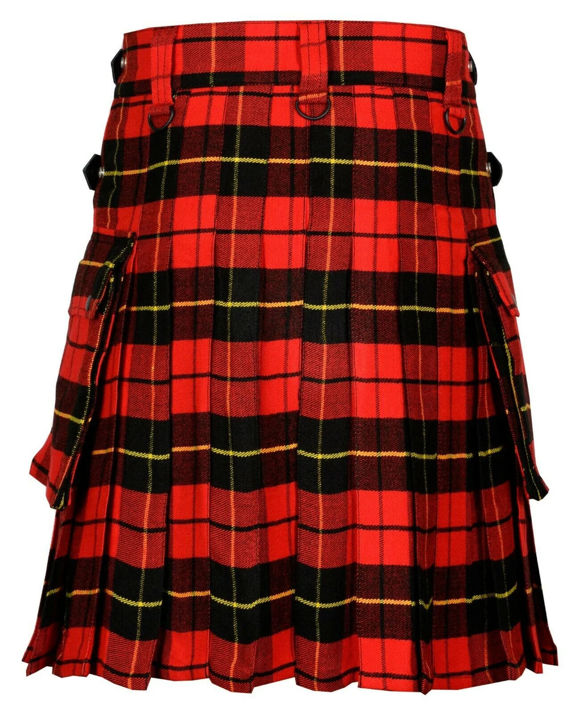 Wallace Tratan Handmade Scottish Men's Tartan Utility Kilt Cargo Pockets