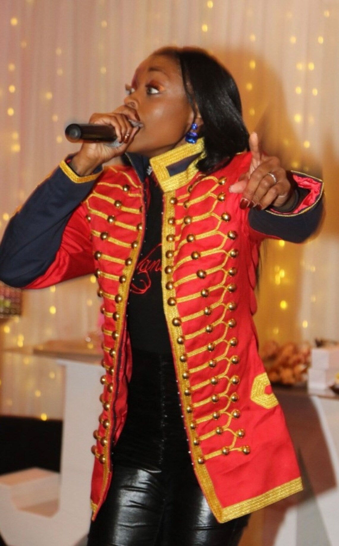 Ladies Red Blue Wool Military Jacket Officer Hussar Jacket