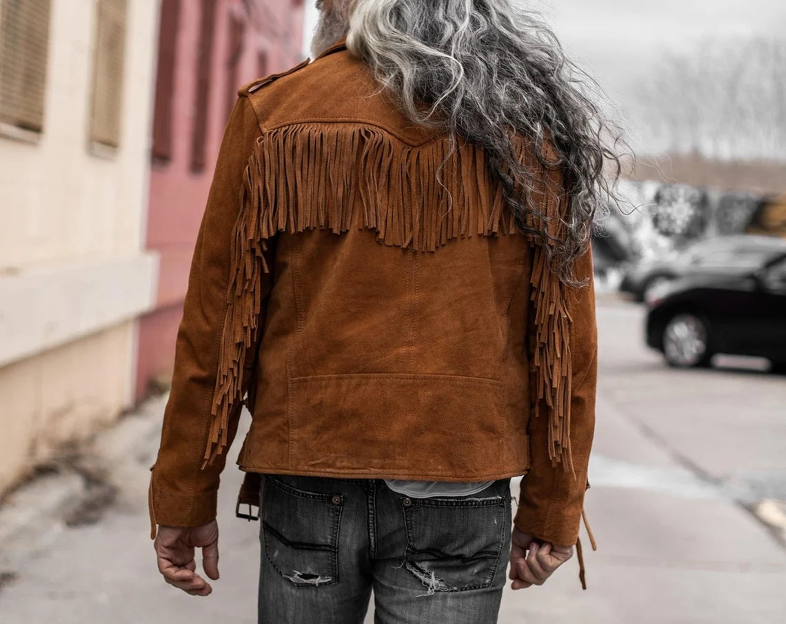 Orange 2025 fringe jacket