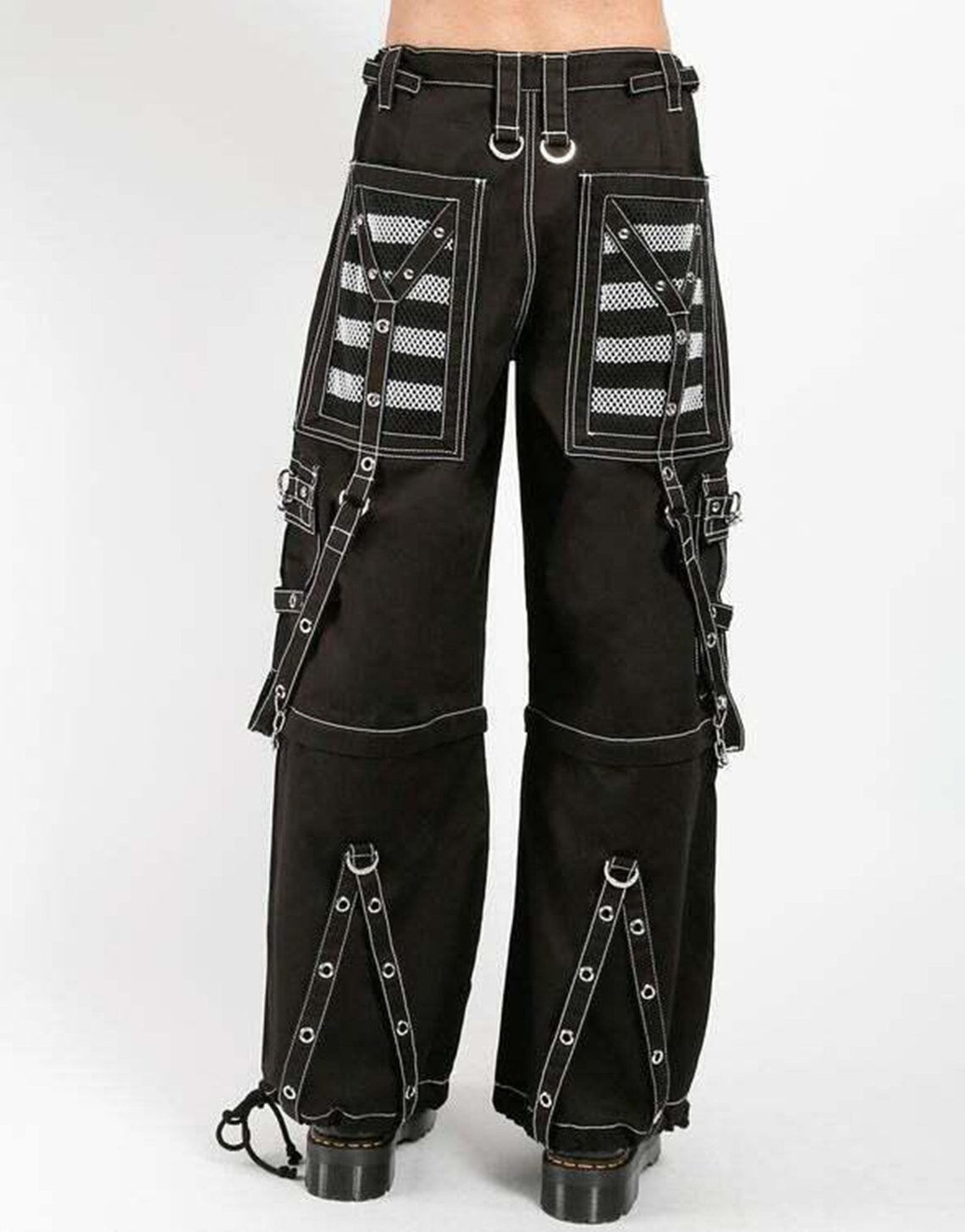 Electro Bondage Rave Men Gothic Cyber Chain Goth Jeans Punk Rock Pant Trouser & Short