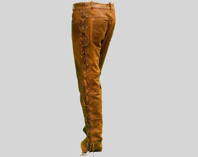 Native American Handmade cowboy style Beaded Leather Western Pant
