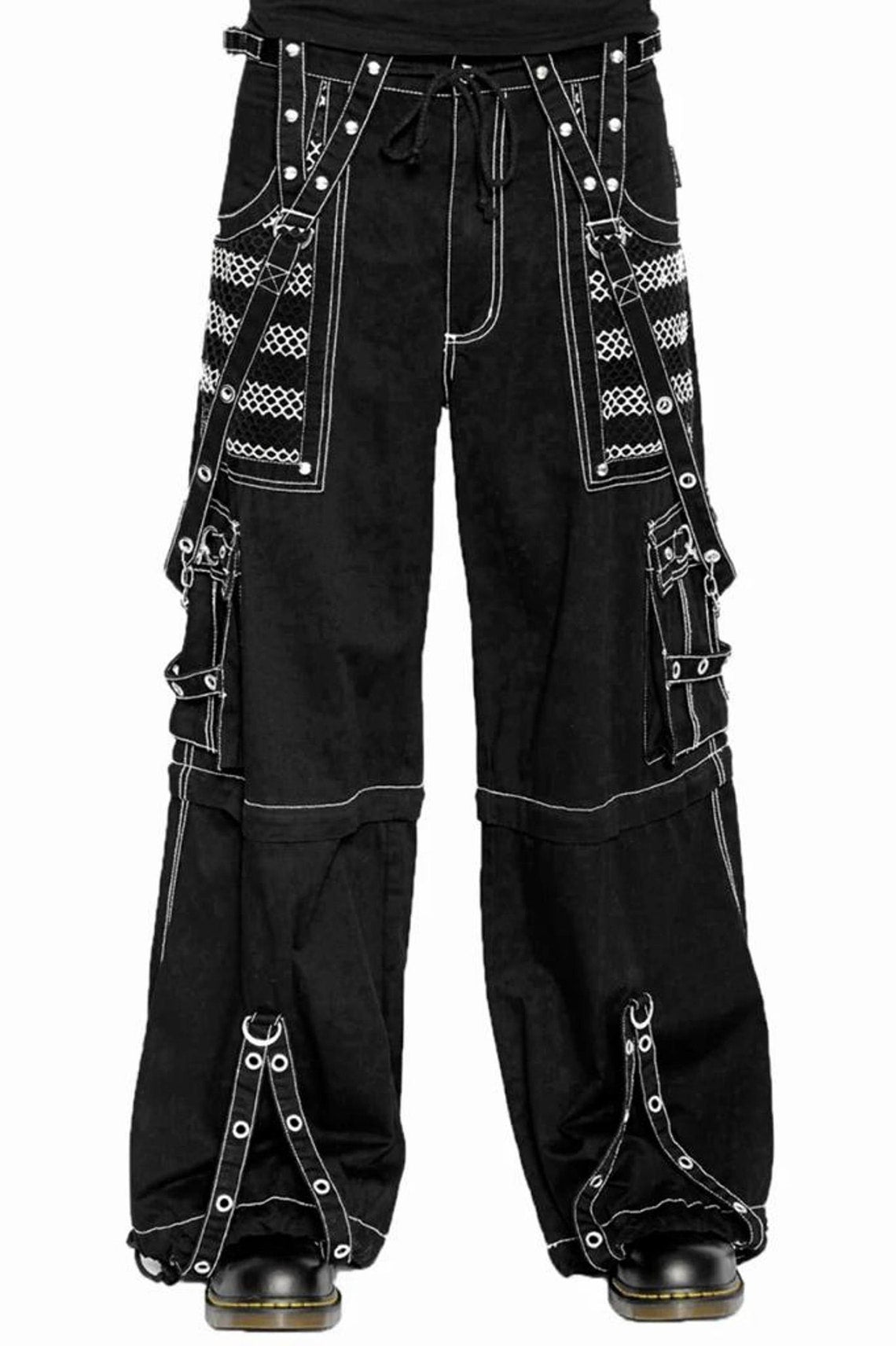 Electro Bondage Rave Men Gothic Cyber Chain Goth Jeans Punk Rock Pant Trouser & Short