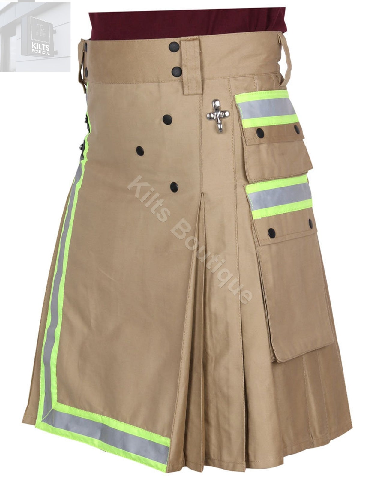 Firefighter Kilts Men Cotton Utility Kilt Fireman reflector Utility Kilt