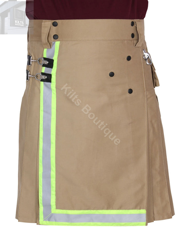 Firefighter Kilts Men Cotton Utility Kilt Fireman reflector Utility Kilt
