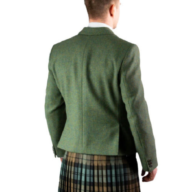 Scottish Lovat Green Wool Kilt Jacket With Waistcoat Men's Highland Traditional Argyle Kilt Jacket Wedding Jackets