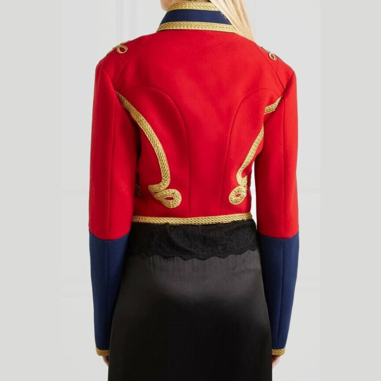 Ladies Red Blue Wool Military Jacket Officer Hussar Jacket