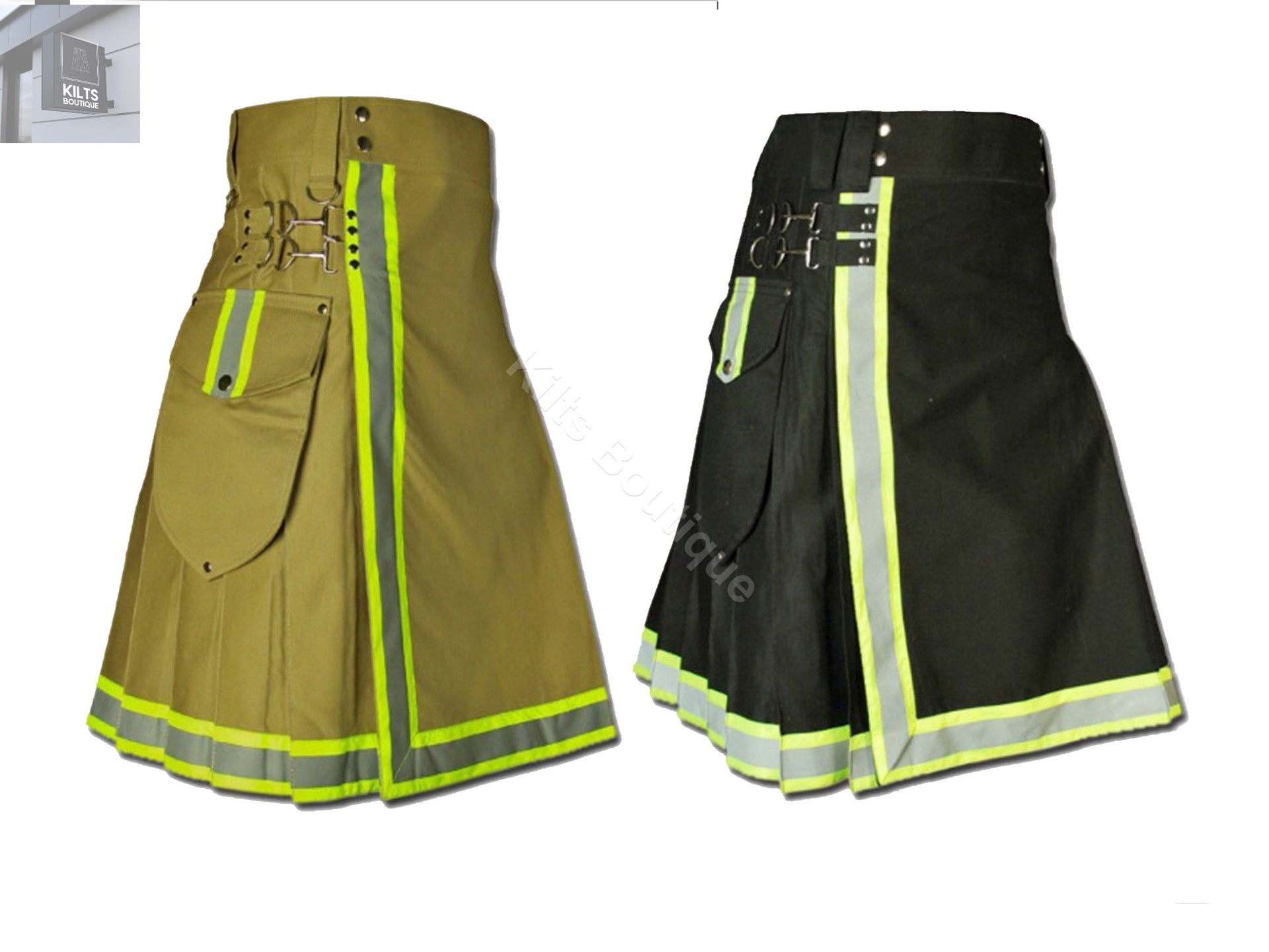 Utility Fireman Kilt Handmade Tactical Firefighter Skirt Kilt
