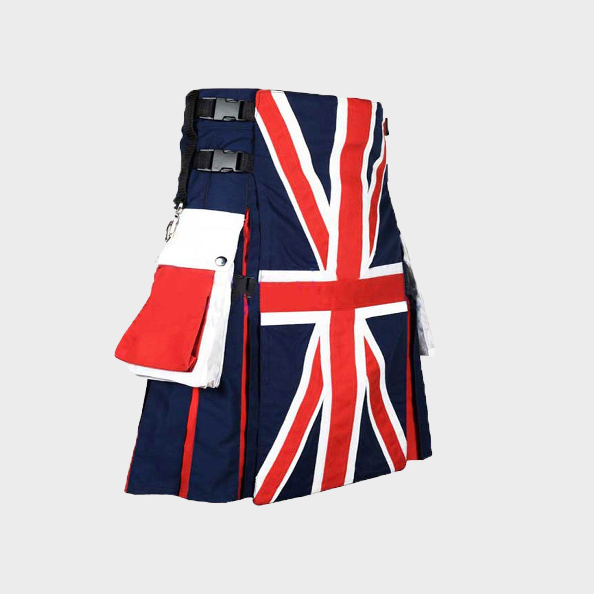 Brand new handmade Norwegian flag cotton hybrid utility 2024 kilt for men