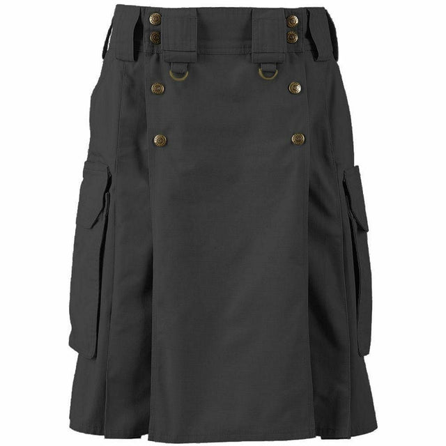 Ilitary Combat Tactical Duty Kilt Police Cargo Urban Uniform Dark Gray Kilt - #Kilts Boutique#