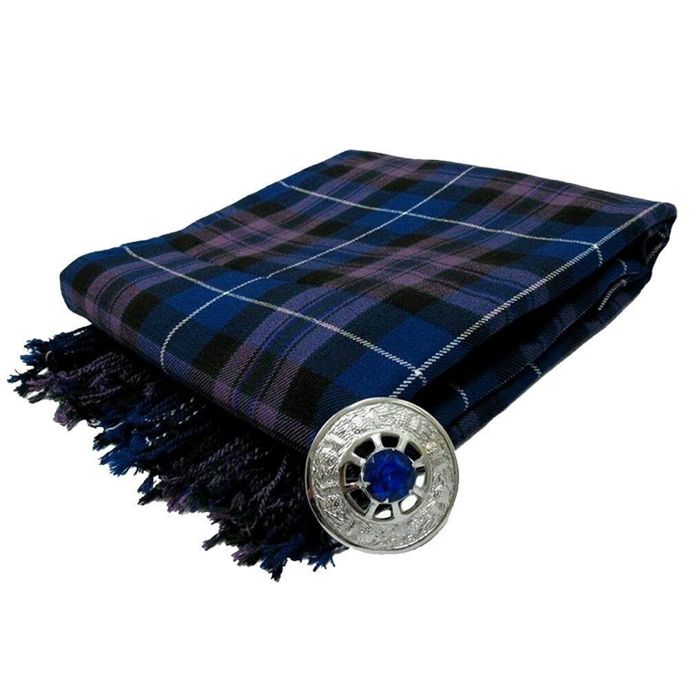 Kilt Fly Plaid 106"x 53" with Stone Brooch / Kilt Fly Plaid Brooches - #Kilts Boutique#