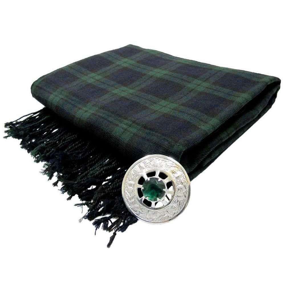 Kilt Fly Plaid 106"x 53" with Stone Brooch / Kilt Fly Plaid Brooches - #Kilts Boutique#