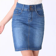 Ladies High Waist Celebrity Denim Skirts Office Formal Jean Skirt Long Saias Sociais Jeans Feminina - #Kilts Boutique#