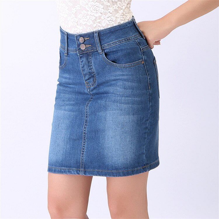 Ladies High Waist Celebrity Denim Skirts Office Formal Jean Skirt Long Saias Sociais Jeans Feminina - #Kilts Boutique#