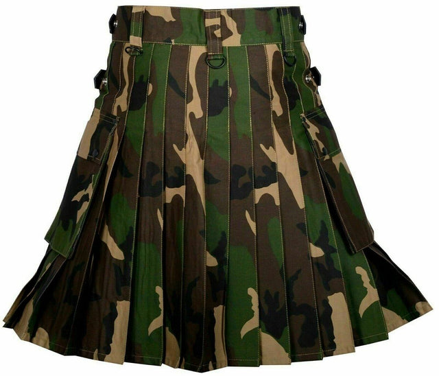 Men's Army Camo Utility Tactical Duty Kilt - #Kilts Boutique#
