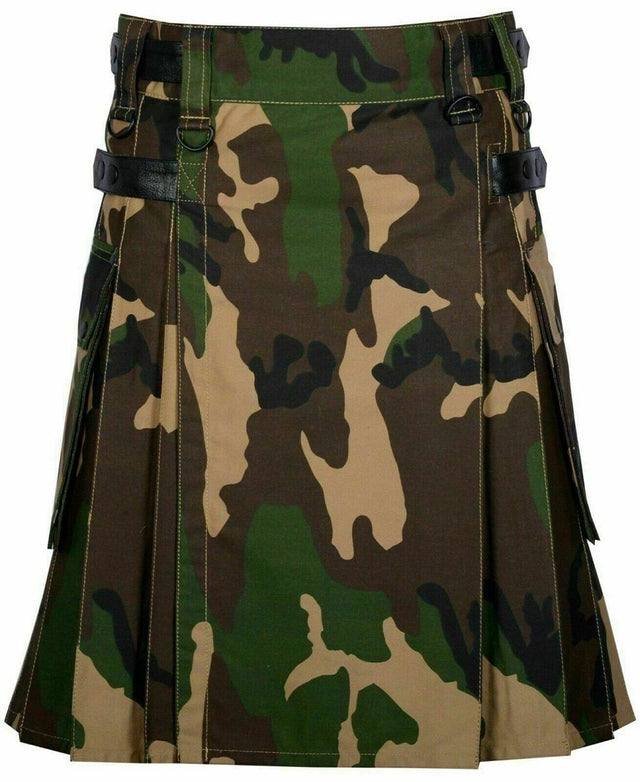 Men's Army Camo Utility Tactical Duty Kilt - #Kilts Boutique#