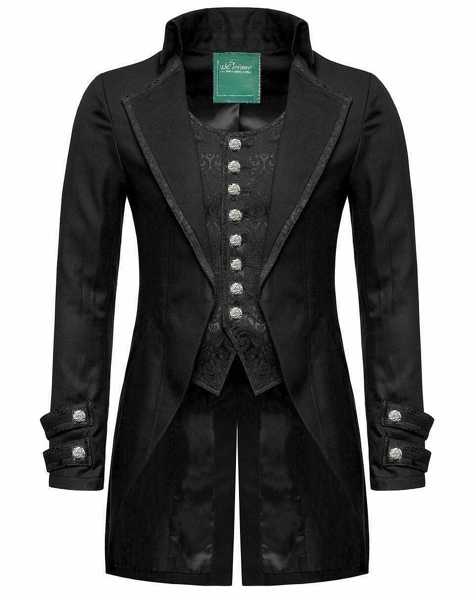 Mens Gothic Morning Jacket Tailcoat Black Steampunk Victorian - #Kilts Boutique#