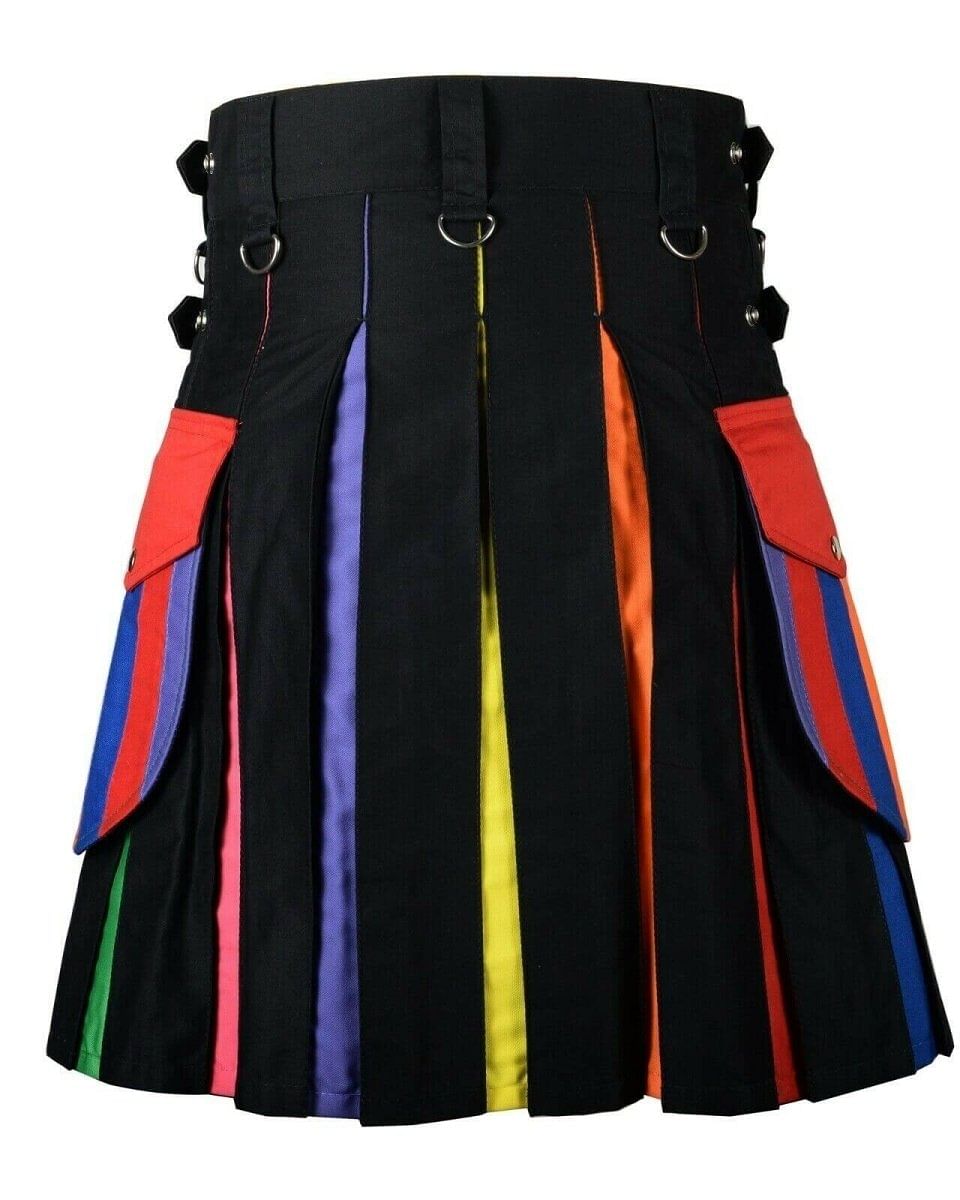 Men's Rainbow Utility Hybrid Kilt - #Kilts Boutique#