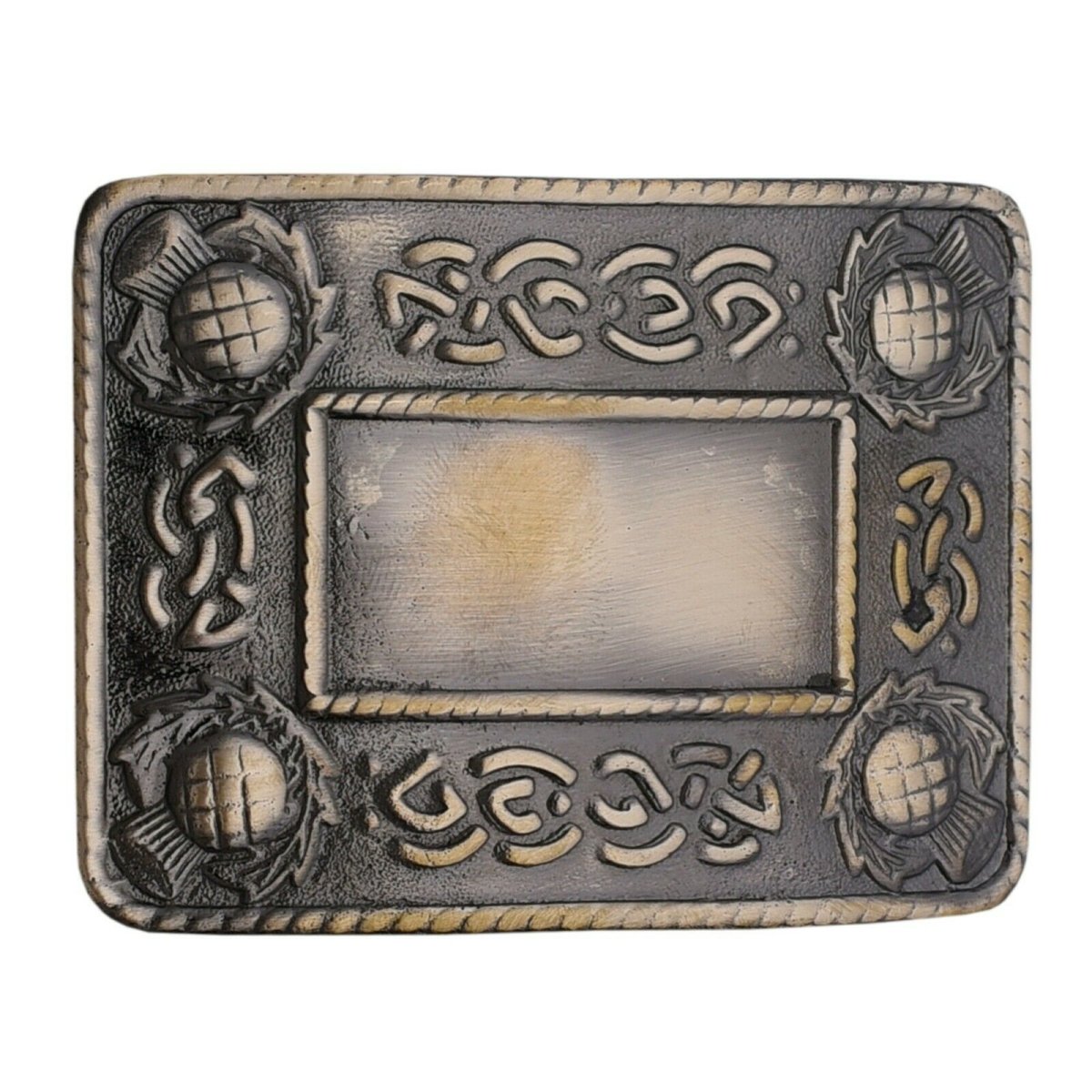 Men's Scottish Kilt Belt Antique Buckles - Celtic Designs Buckles - #Kilts Boutique#