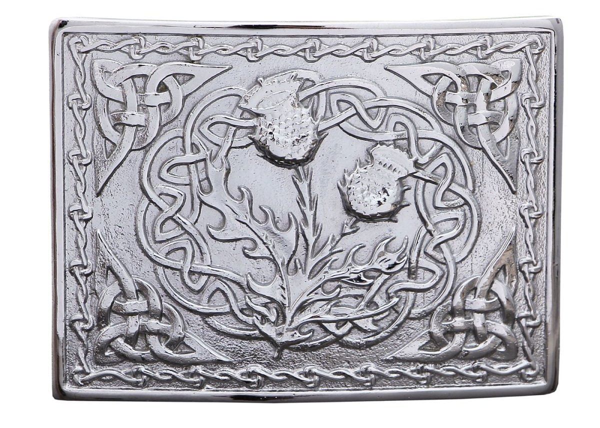 Men's Scottish Kilt Belt Buckles - Celtic Designs Chrome Buckles - #Kilts Boutique#