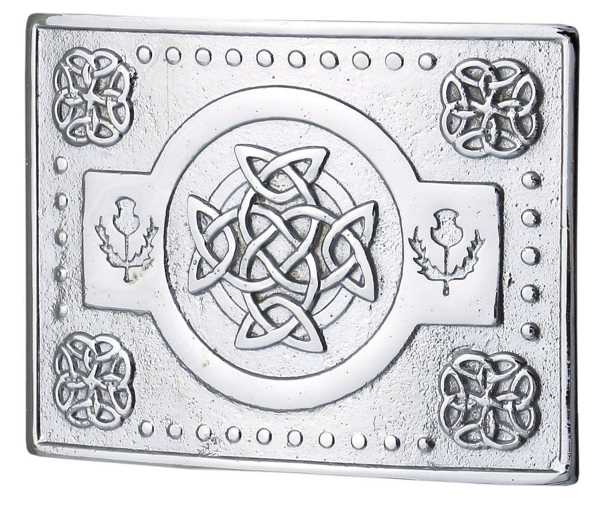 Men's Scottish Kilt Belt Buckles - Celtic Designs Chrome Buckles - #Kilts Boutique#