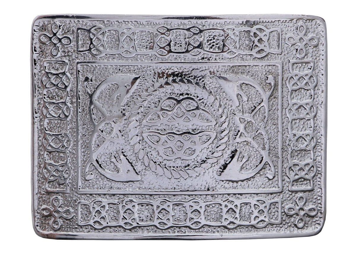 Men's Scottish Kilt Belt Buckles - Celtic Designs Chrome Buckles - #Kilts Boutique#