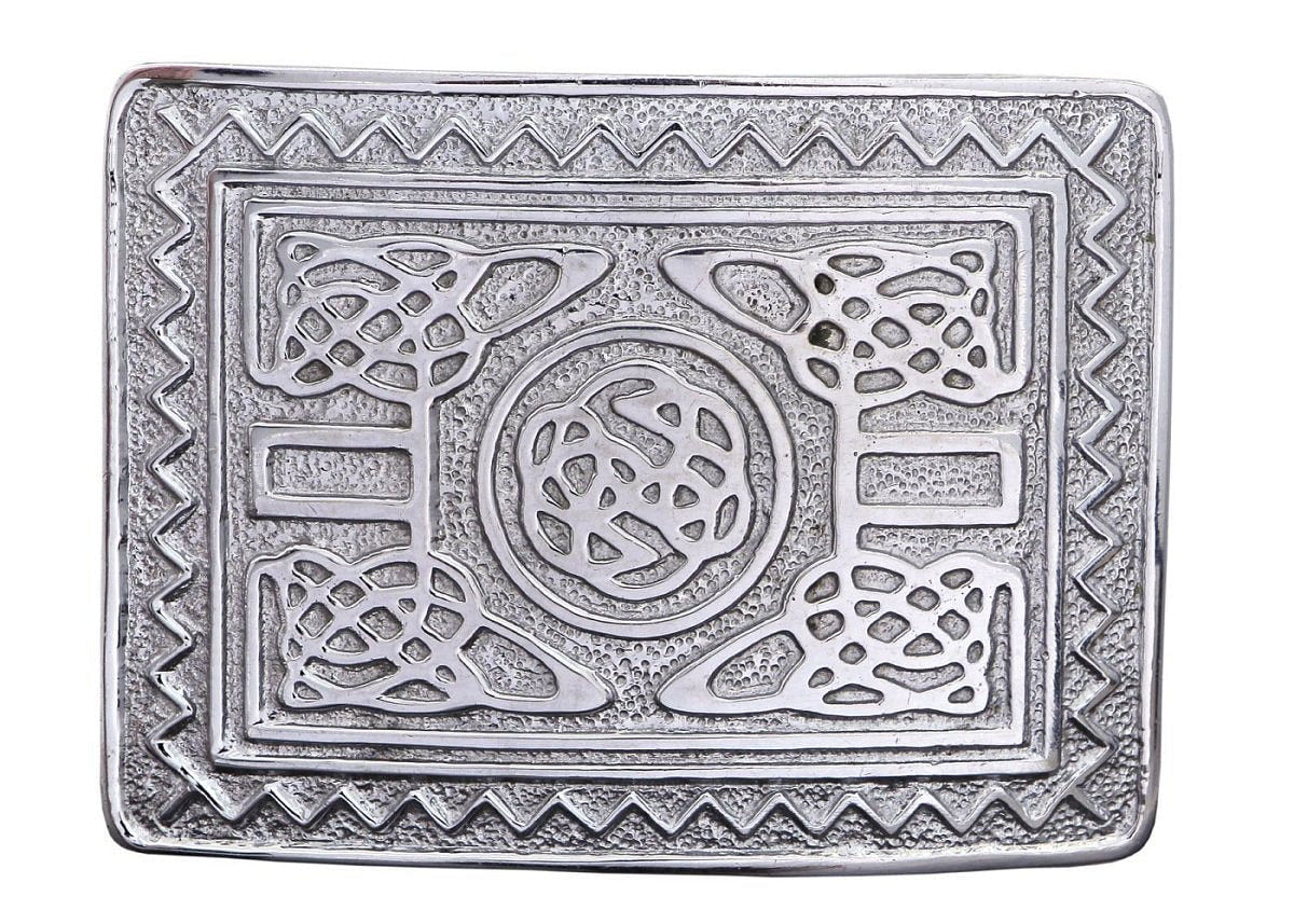 Men's Scottish Kilt Belt Buckles - Celtic Designs Chrome Buckles - #Kilts Boutique#
