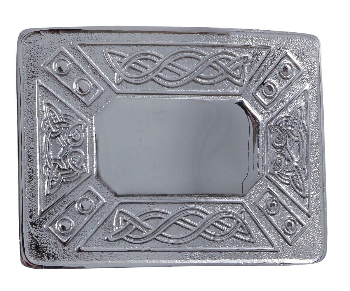 Men's Scottish Kilt Belt Buckles - Celtic Designs Chrome Buckles - #Kilts Boutique#