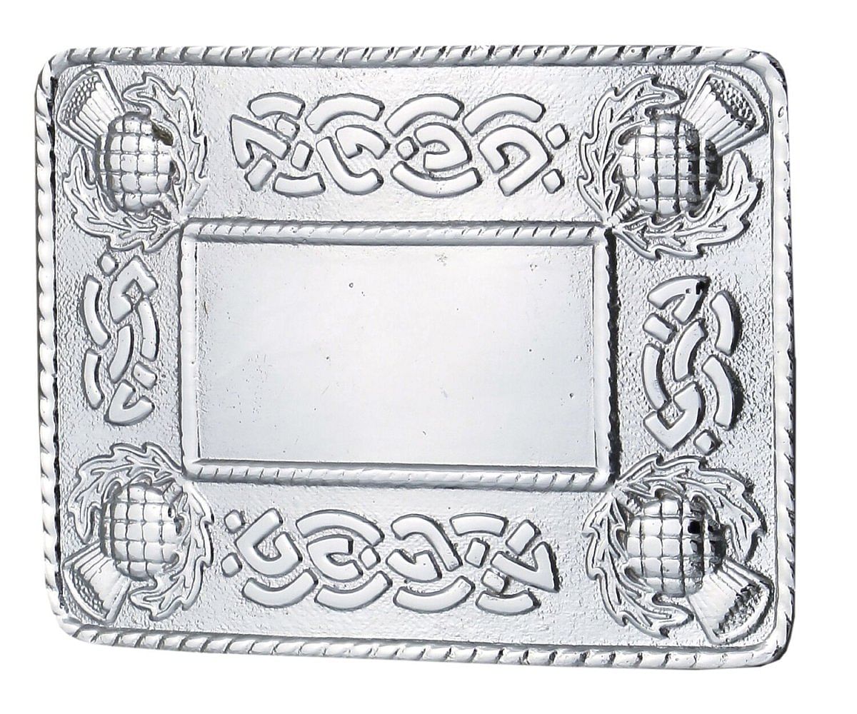 Men's Scottish Kilt Belt Buckles - Celtic Designs Chrome Buckles - #Kilts Boutique#