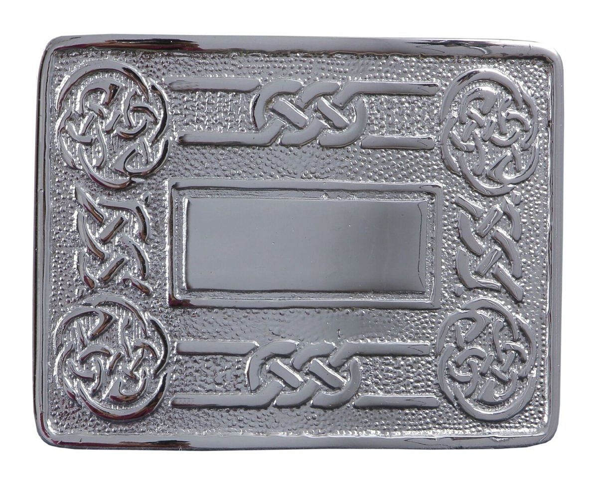 Men's Scottish Kilt Belt Buckles - Celtic Designs Chrome Buckles - #Kilts Boutique#