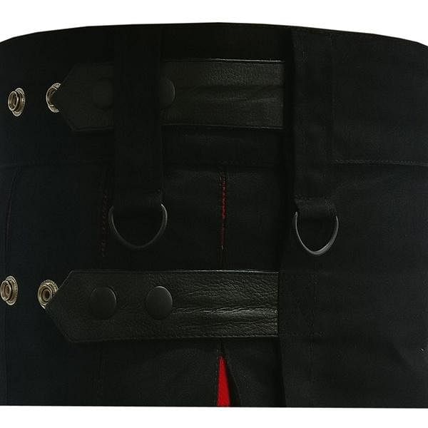 Modern Hybrid Wallace Tartan and Black Cotton Utility Kilt For Men - #Kilts Boutique#