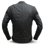 Motorcycle Leather Jacket Motorbike Genuine Black Biker CE Armour Fashion Jacket - #Kilts Boutique#