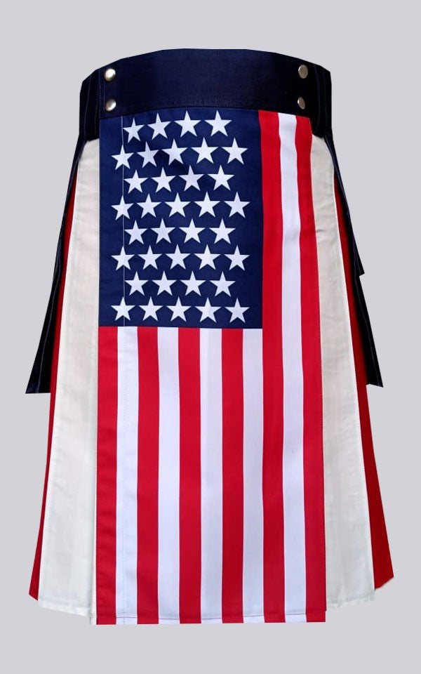 American Utility Flag Kilt  USA Flag Hybrid Utility Kilt
