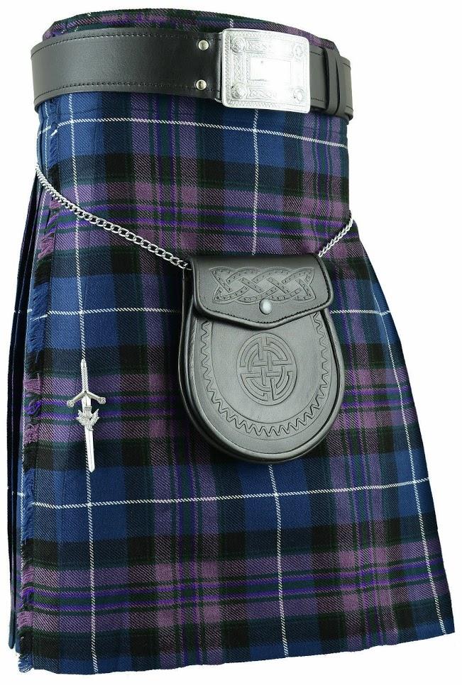 Pride Of Scotland Scottish Men's Traditional Highland Dress Tartan Casual Kilt - #Kilts Boutique#