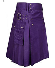 Purple Cotton Fashion / Sports Utility Great Scottish Kilt For Men - #Kilts Boutique#