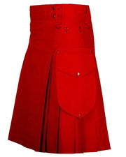 Red Cotton Fashion / Sports Utility Great Scottish Kilt For Men - #Kilts Boutique#