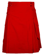 Red Cotton Fashion / Sports Utility Great Scottish Kilt For Men - #Kilts Boutique#