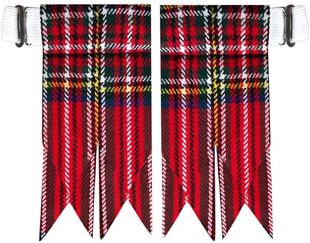Royal Stewart Scottish Kilt Hose Sock Flashes Garter Pointed Highland Wear - #Kilts Boutique#