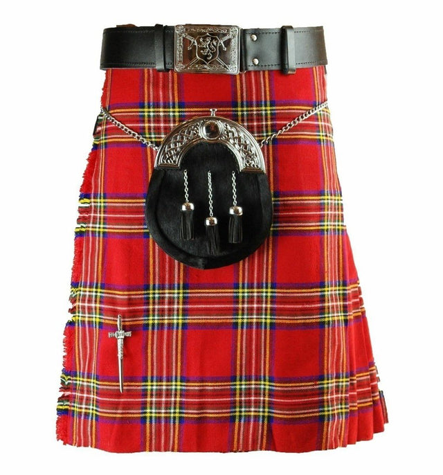 Royal Stewart Traditional Highland Tartan Scottish Men's Kilt Outfit Set - #Kilts Boutique#