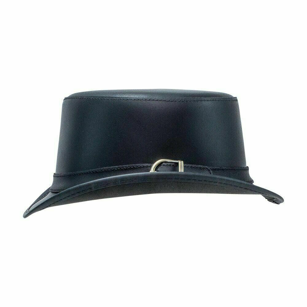 Steampunk Buckle Band Motorcycle Deadman Bromley  Leather Top Hat