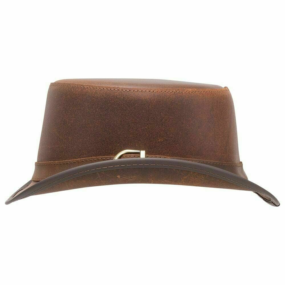 Steampunk Buckle Band Motorcycle Deadman Bromley  Leather Top Hat