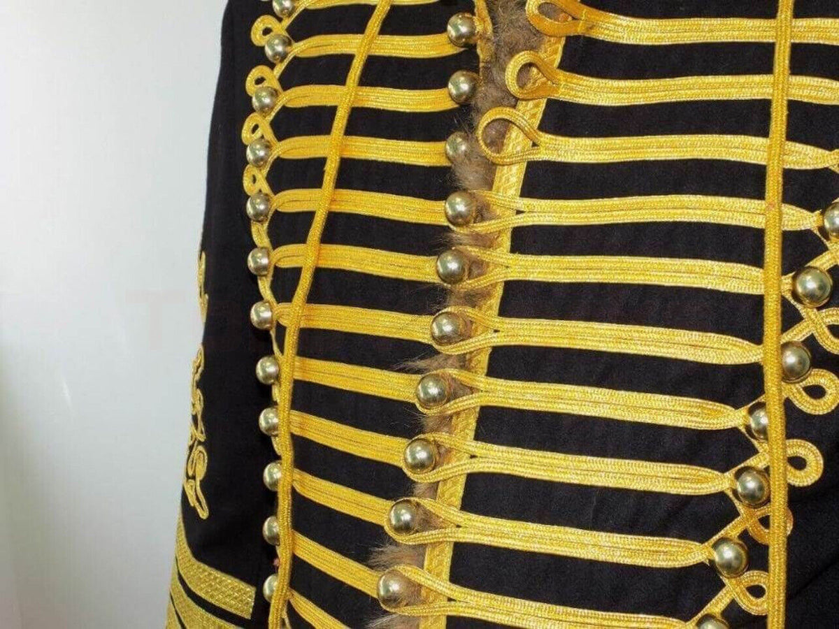 Hussar Napoleonic Jacket Piping Tunic Pelisse Jimi Hendrix Jacket Military