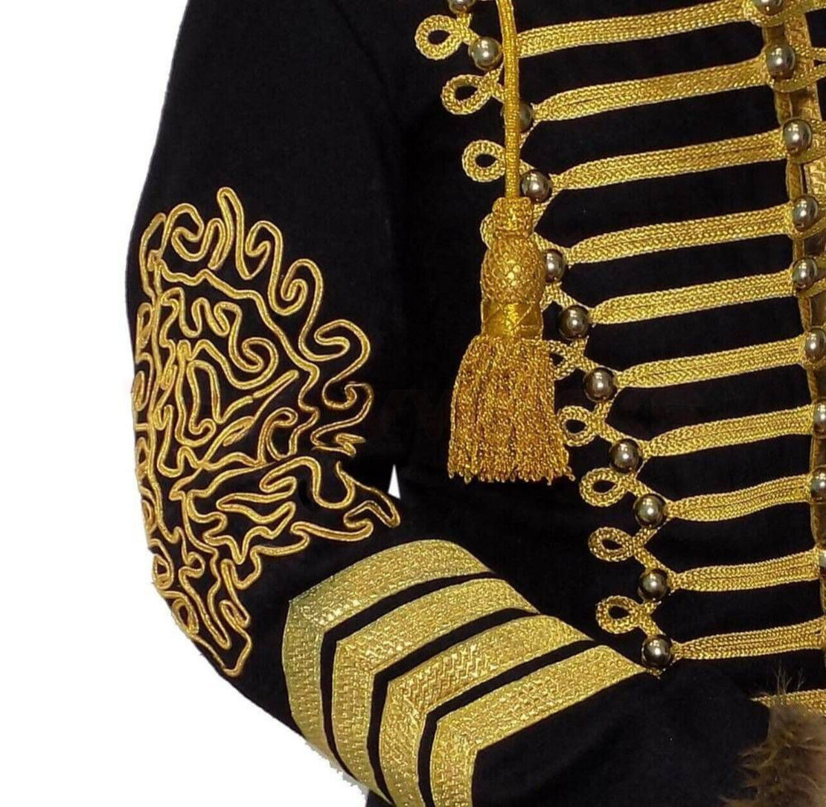 Hussar Napoleonic Jacket Piping Tunic Pelisse Jimi Hendrix Jacket Military