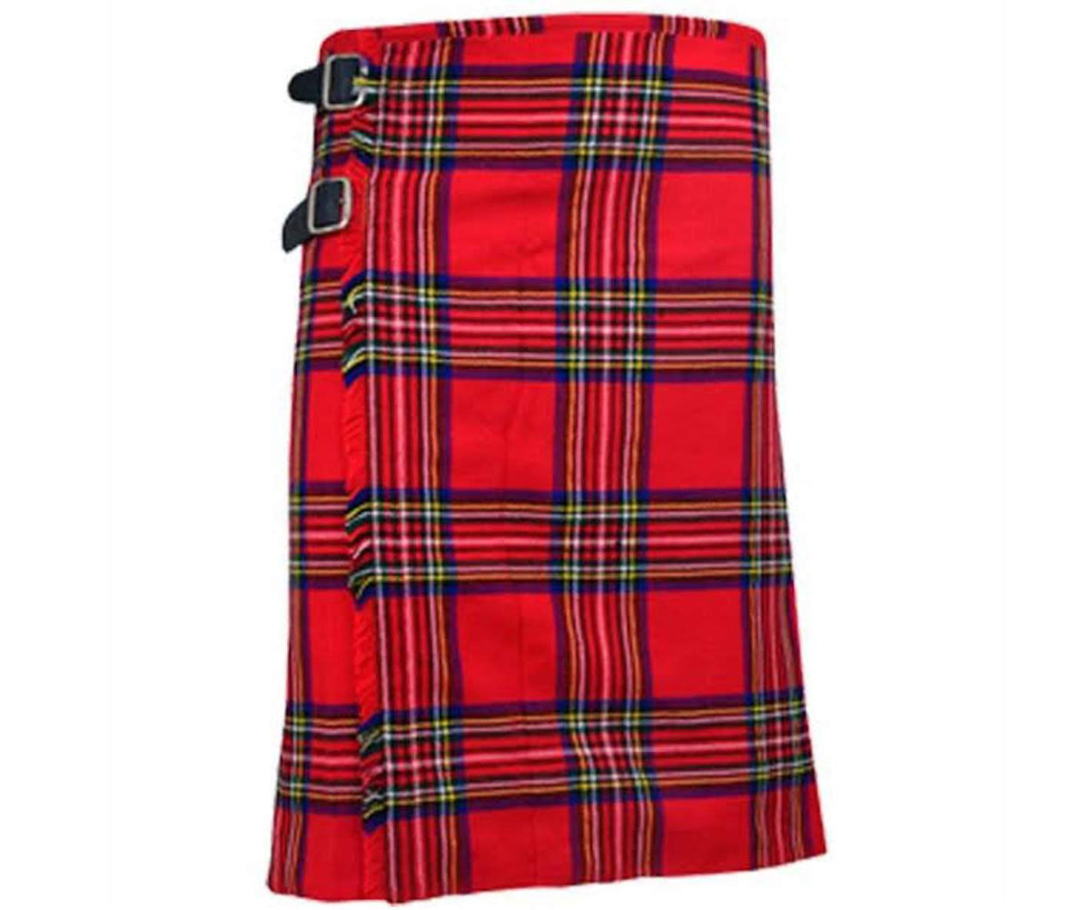 Royal Stewart Traditional Kilt Set with Kilts Sporran Belt Buckle Pin