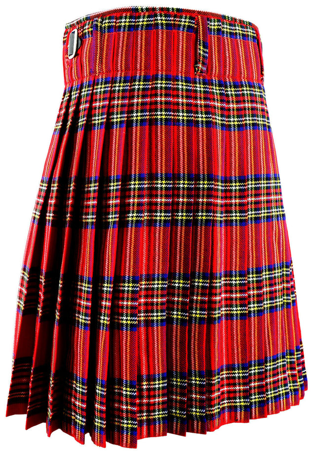 Royal Stewart Traditional Kilt Set with Kilts Sporran Belt Buckle Pin