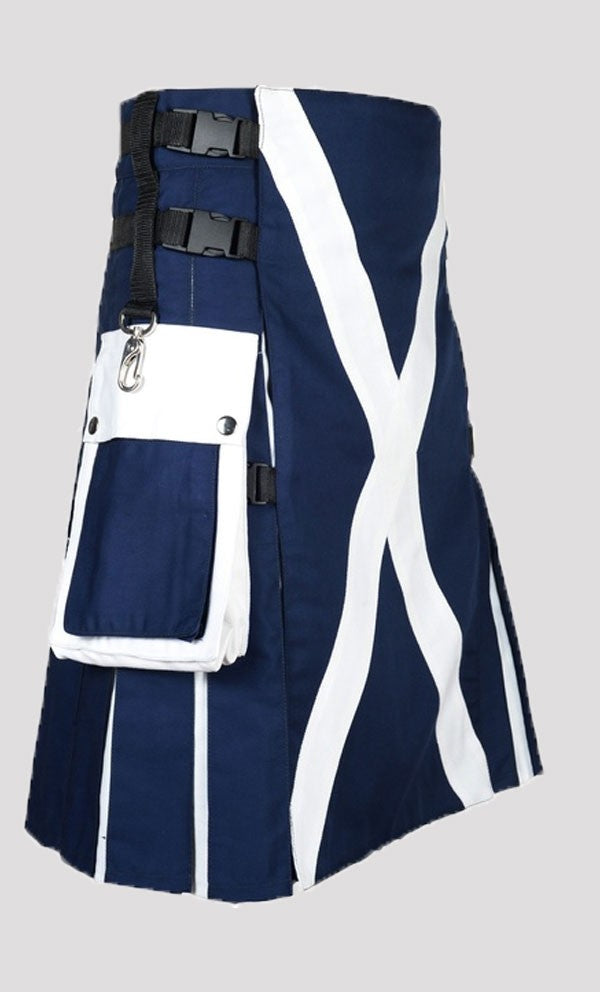 Scottish Flag Design Interchangeable Utility Kilt
