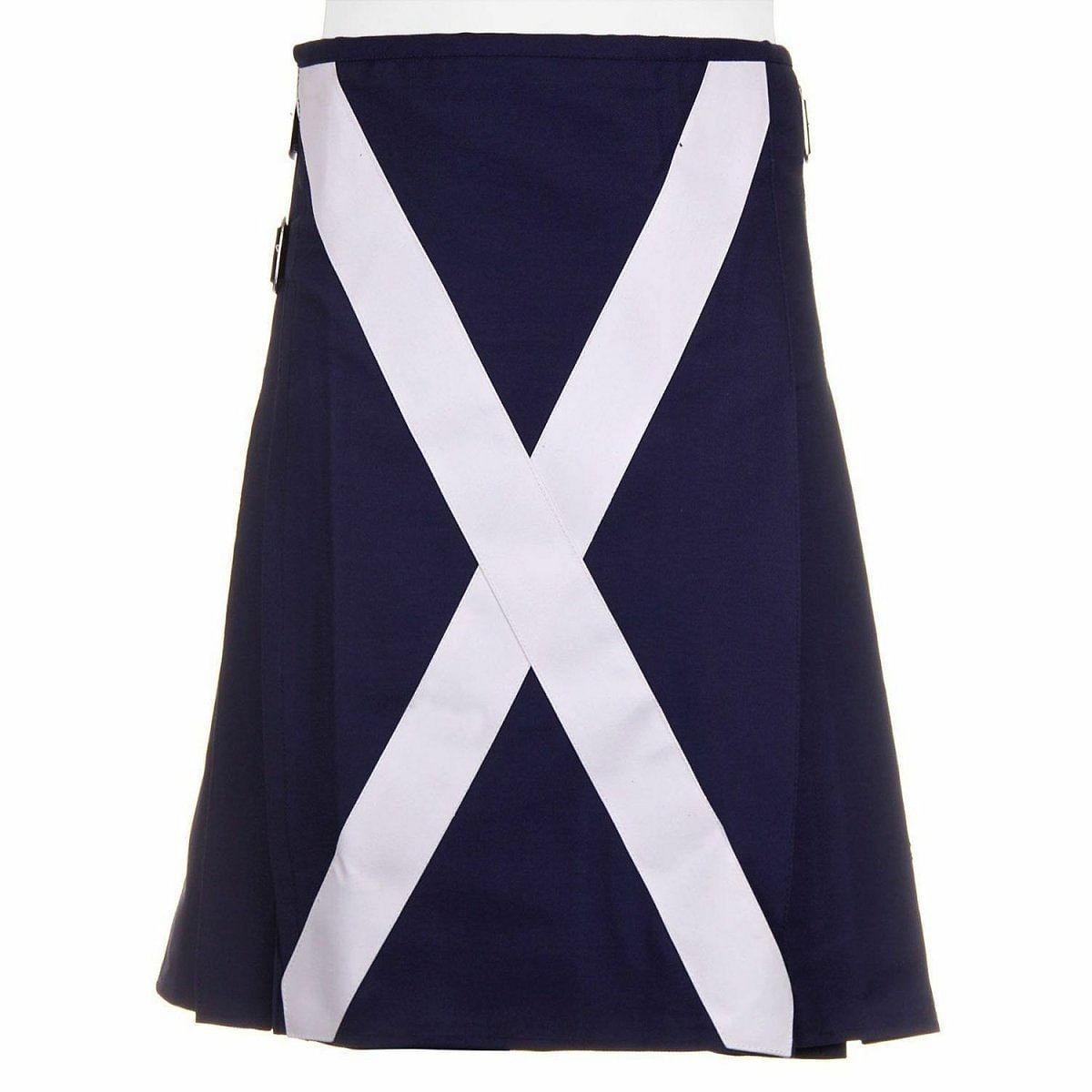 Scottish Flag Utility Kilt Custom Handmade Blue 100% Cotton Kilt - #Kilts Boutique#
