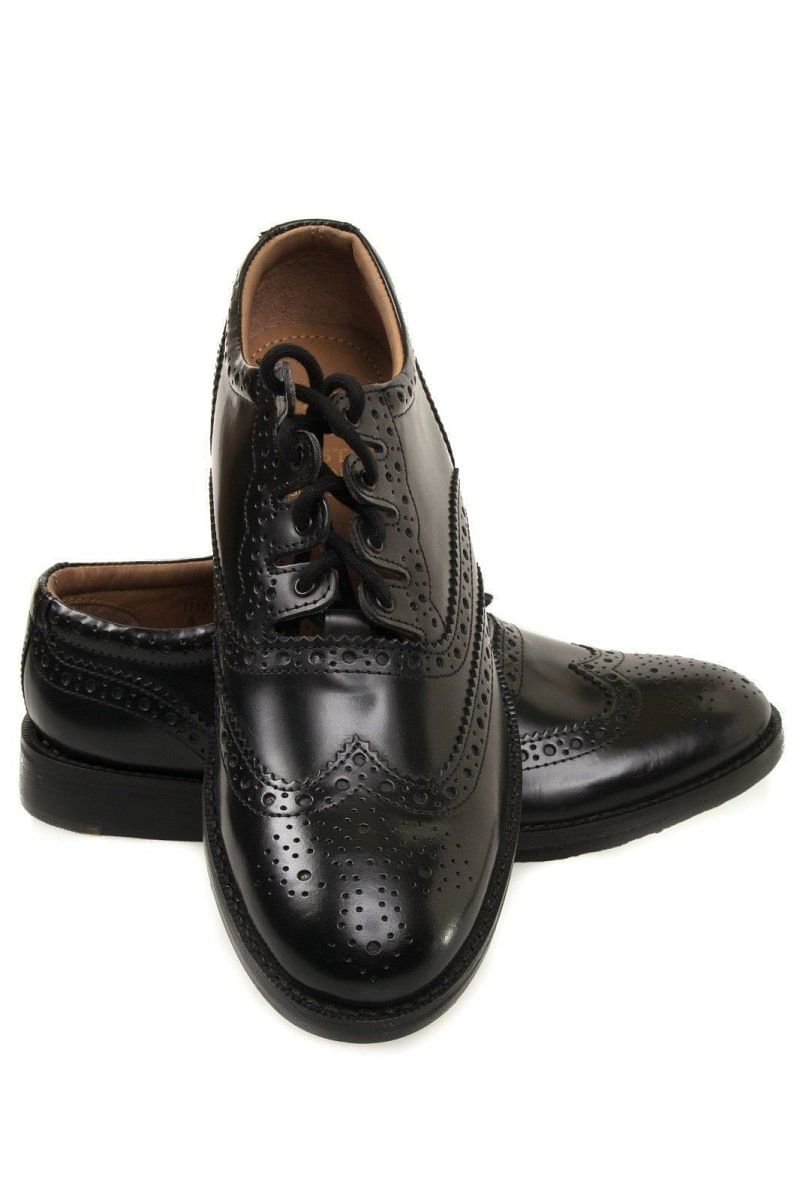 Scottish Ghillie Brogues Kilt Leather Shoes with Leather Sole UK Size 6 - 12 - #Kilts Boutique#