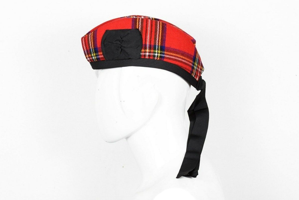 Scottish Highland Wear Acrylic Wool Traditional Royal Stewart Tartan Glengarry Cap / Kilt Hat - #Kilts Boutique#